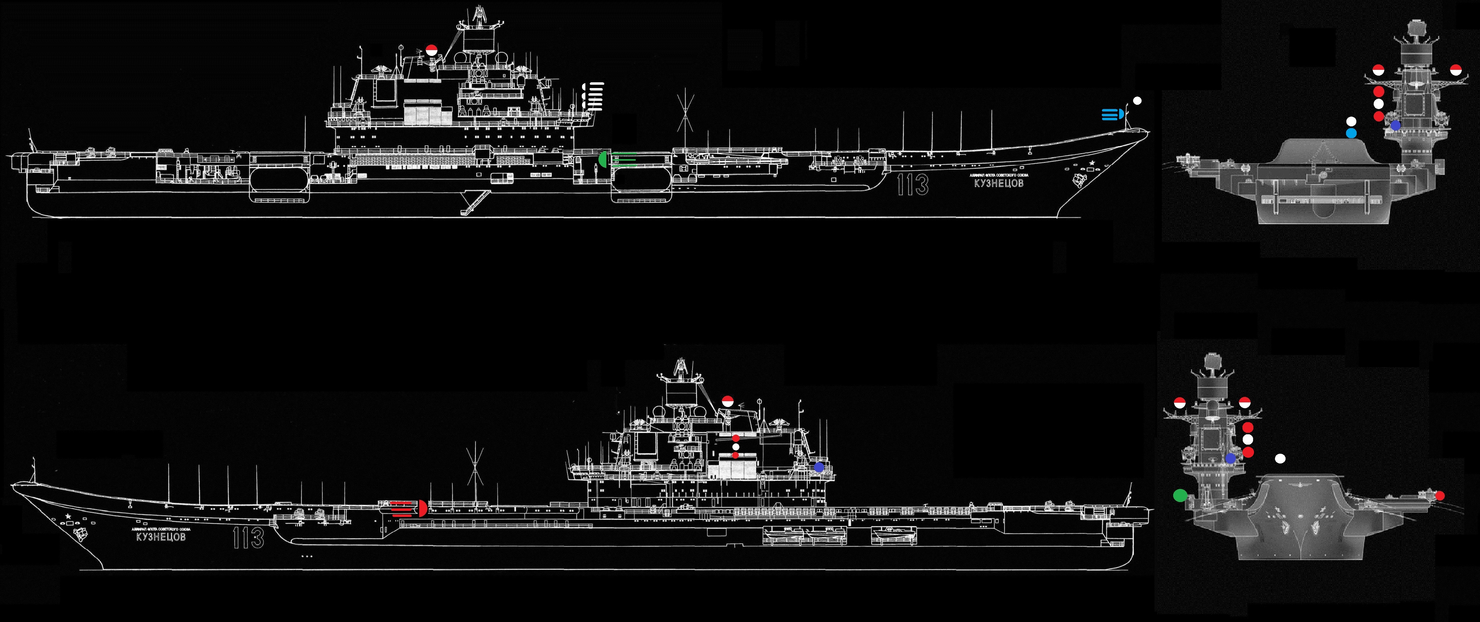 Авианосец адмирал кузнецов чертеж