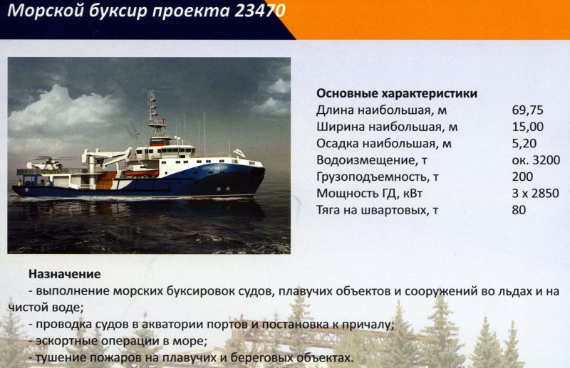 Морской буксир проекта 23470